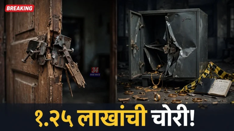 वरोऱ्यात बंद घर फोडले; १.२५ लाखांचा ऐवज लंपास