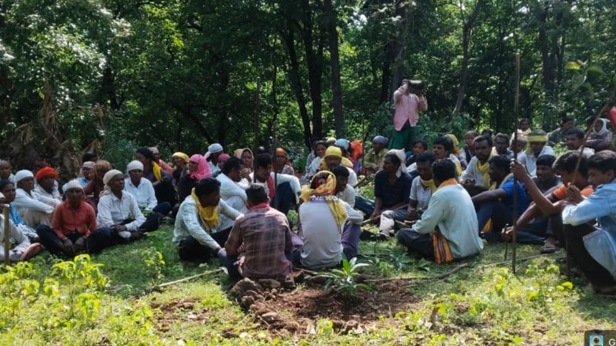 Jivati Bamboo Plantation News villagers planting bamboo saplings in forest CFR area