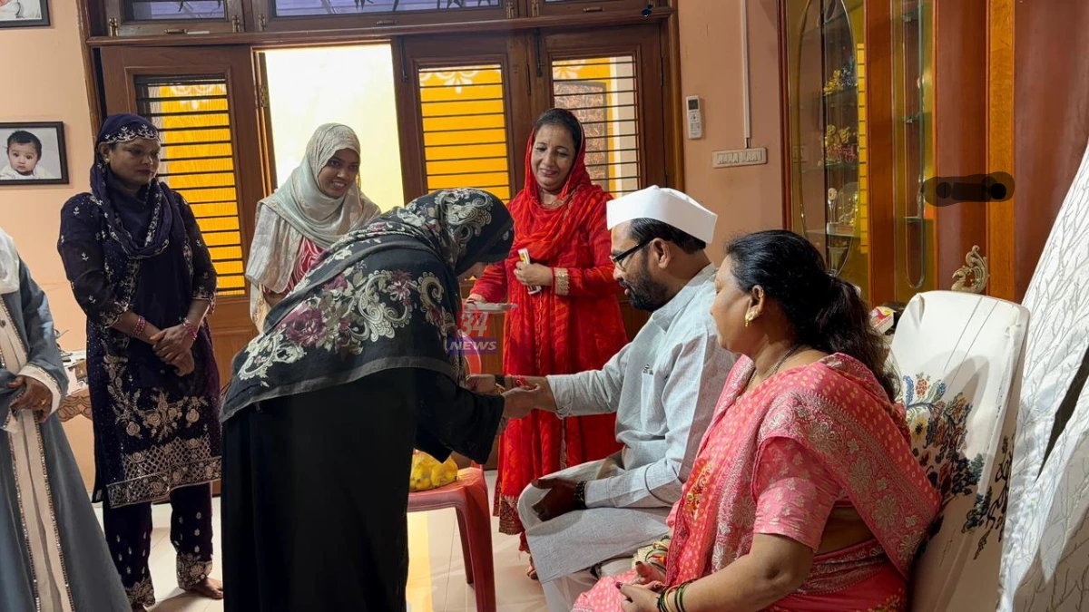 Kishor Jorgewar Raksha Bandhan Celebration with Muslim Women Chandrapur