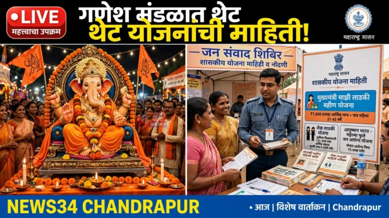 Loksamwad 2026 Ganeshotsav Scheme public awareness banner Maharashtra