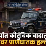 चल दारू पिऊ, तरुणावर प्राणघातक हल्ला Pombhurna Crime News incident photo showing police investigation