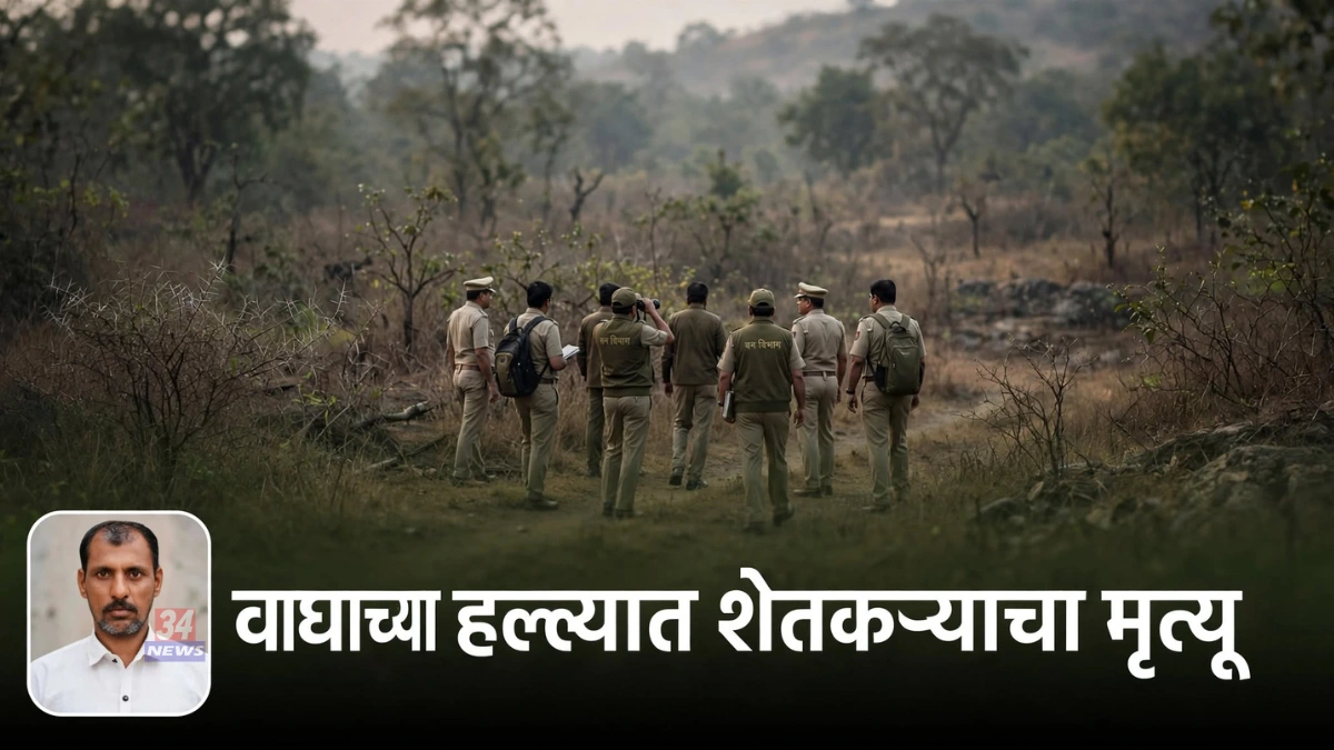 Sawali Tiger Attack Death घटनास्थळी वनविभाग व पोलीस पथकाची पाहणी