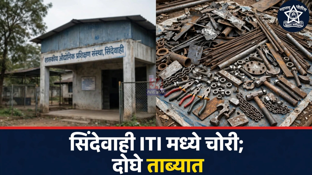 Sindewahi ITI Theft प्रकरणात पोलिसांकडून जप्त केलेला लोखंडी साहित्याचा मुद्देमाल