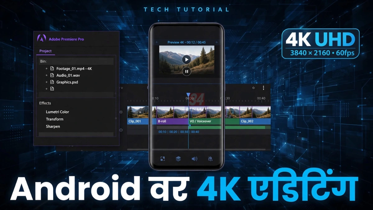मोबाईल व्हिडीओ एडिटिंगसाठी Android वर Adobe Premiere अ‍ॅप