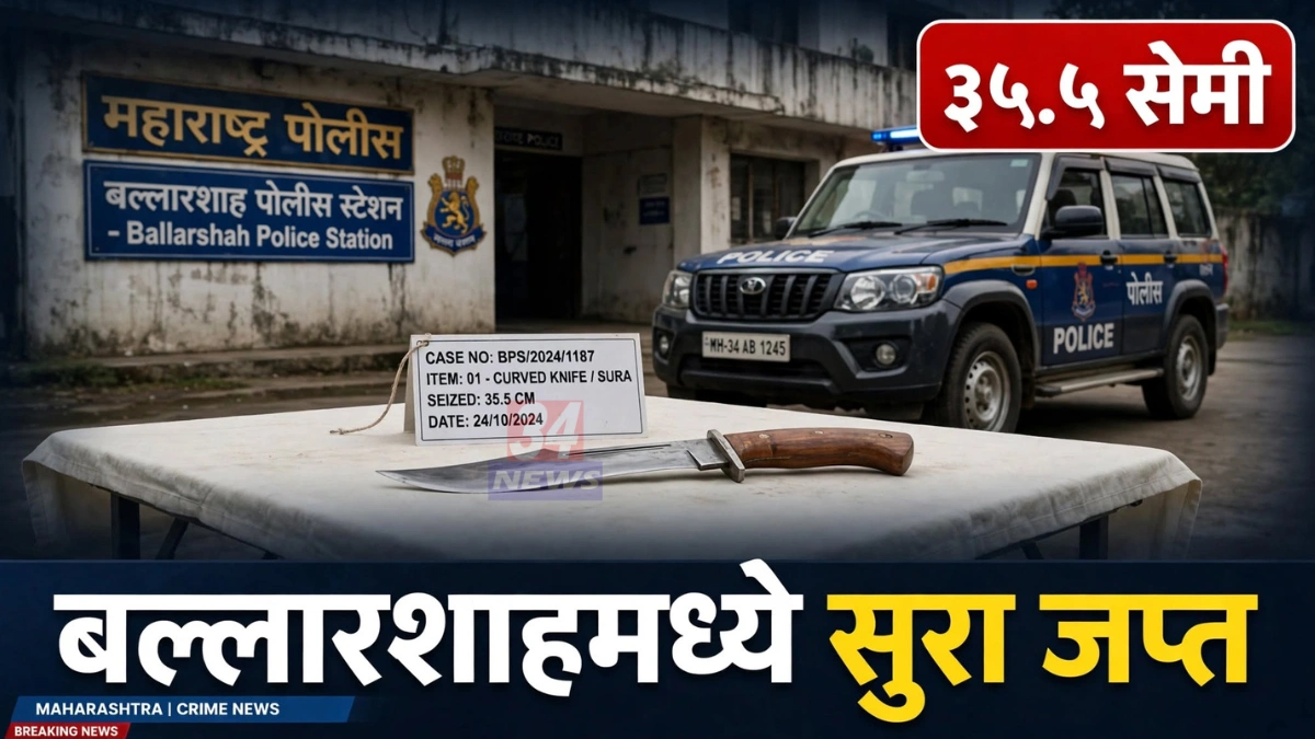 बल्लारशाह धारदार सुरा: पोलिसांनी जप्त केलेले शस्त्र