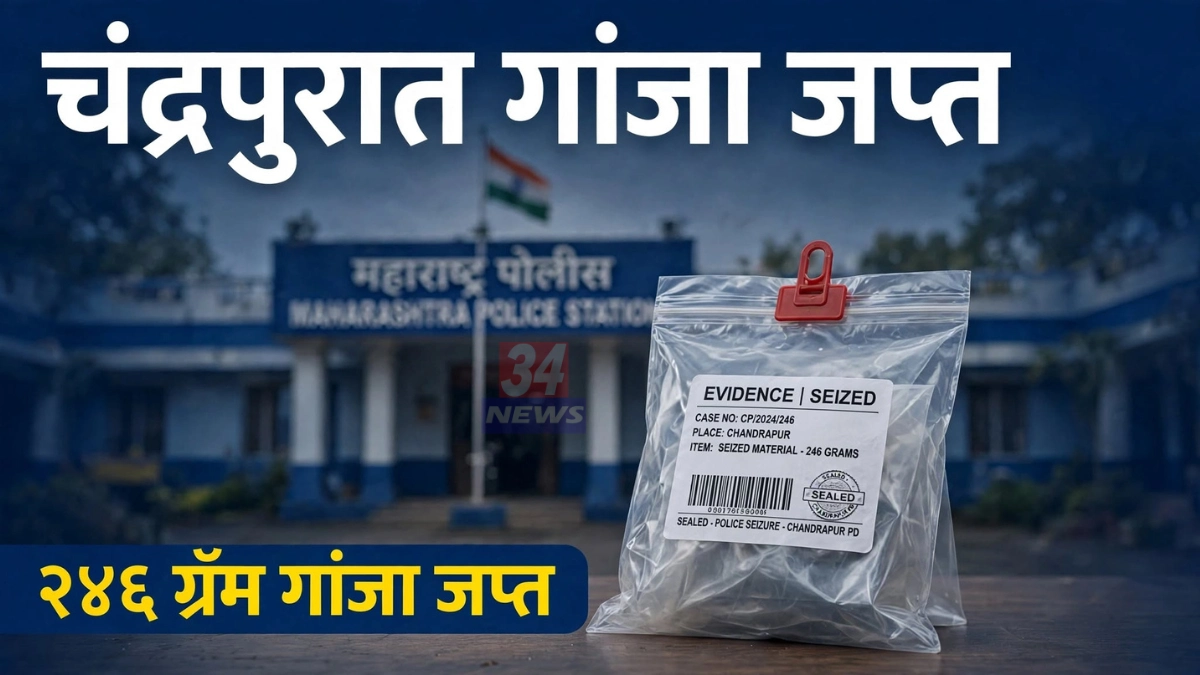 चंद्रपूर गांजा जप्त प्रकरण दर्शवणारे अमली पदार्थ जप्तीचे प्रतीकात्मक छायाचित्र