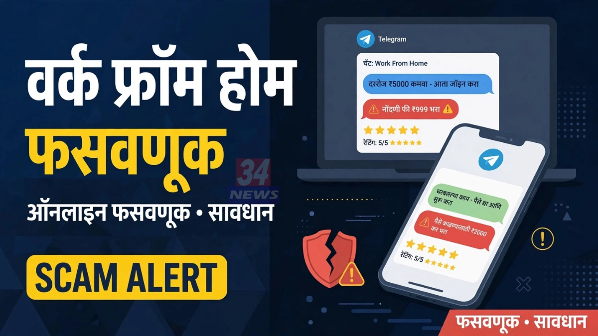 वर्क फ्रॉम होम फसवणूक प्रकरणात चंद्रपुरात सायबर पोलिसांकडे तक्रार दाखल