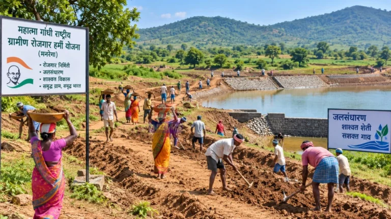 चंद्रपूर दुष्काळ उपाययोजना अंतर्गत सुरू असलेले जलसंधारणाचे काम