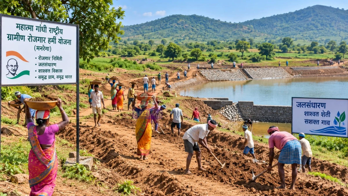 चंद्रपूर दुष्काळ उपाययोजना अंतर्गत सुरू असलेले जलसंधारणाचे काम