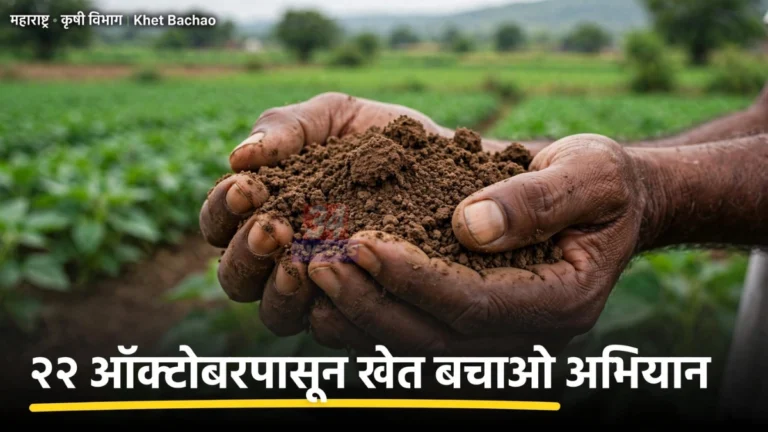 चंद्रपूर जिल्ह्यात खेत बचाओ अभियानात शेतकऱ्यांना मार्गदर्शन करताना कृषी अधिकारी