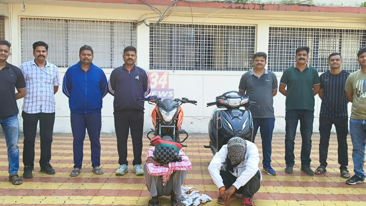 चंद्रपूर मोटर सायकल चोर प्रकरणात जप्त केलेली पल्सर आणि ऍक्टिव्हा