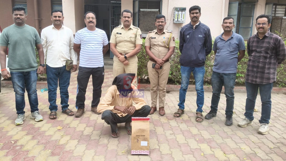 गडचांदूर गांजा जप्त प्रकरणातील पोलीस पथक आणि जप्त मुद्देमाल