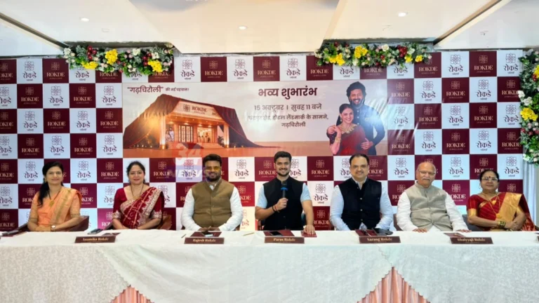 गडचिरोली रोकडे ज्वेलर्स शोरूमचे नवीन दालन आणि उद्घाटन सोहळ्याची तयारी