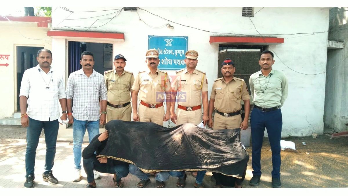 घुघूस ट्रक जाळपोळ प्रकरणातील आरोपींना अटक करणारे पोलीस पथक