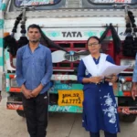 गोंडपिपरी अवैध रेती वाहतूक प्रकरणी महसूल पथकाने जप्त केलेला ट्रक