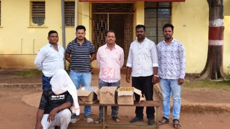 जिवतीत ३०० देशी दारू बाटल्या जप्त; ड्राय डेला कारवाई