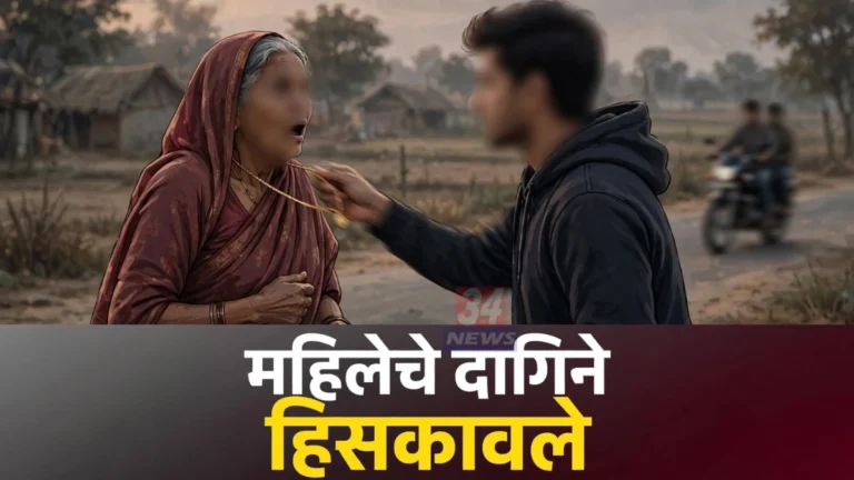 मूल तालुक्यात सोन्याचे दागिने हिसकावले गेलेल्या रस्त्याची प्रातिनिधिक प्रतिमा