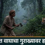 जंगलात वाघाचा गुराख्यावर हल्ला; कुऱ्हाडीच्या दांड्याने प्रतिकार पोंभूर्णा वाघ हल्ला झालेला घनोटी तुकूम परिसरातील जंगल