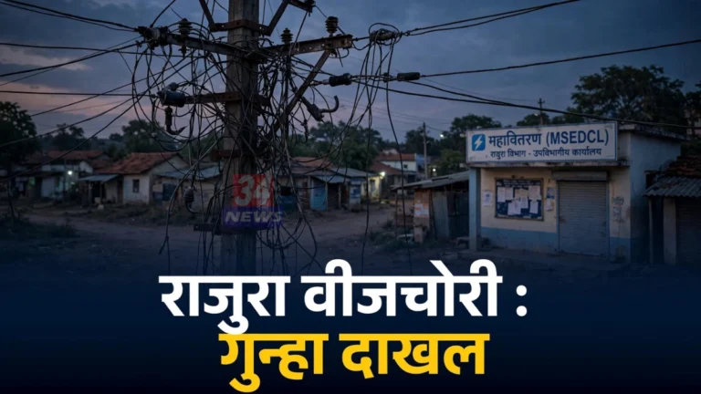 राजुऱ्यात वीज चोरी केल्याप्रकरणी गुन्हा दाखल