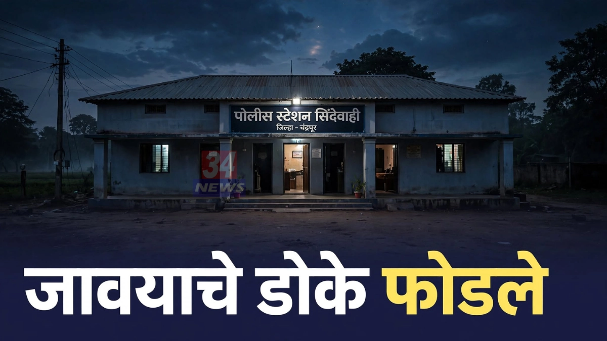 सिंदेवाही पतीला मारहाण प्रकरणी गुन्हा दाखल झालेल्या सिंदेवाही पोलीस ठाण्याची इमारत