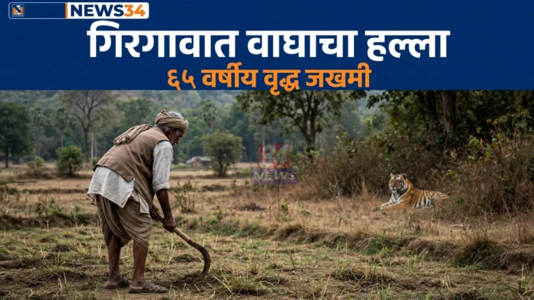 तळोधी वाघाचा हल्ला झालेल्या गिरगाव परिसरातील शेत आणि वनक्षेत्र