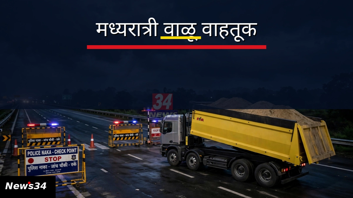 अवैध वाळू वाहतूक प्रकरणी विरूर पोलिसांनी जप्त केलेला हायवा